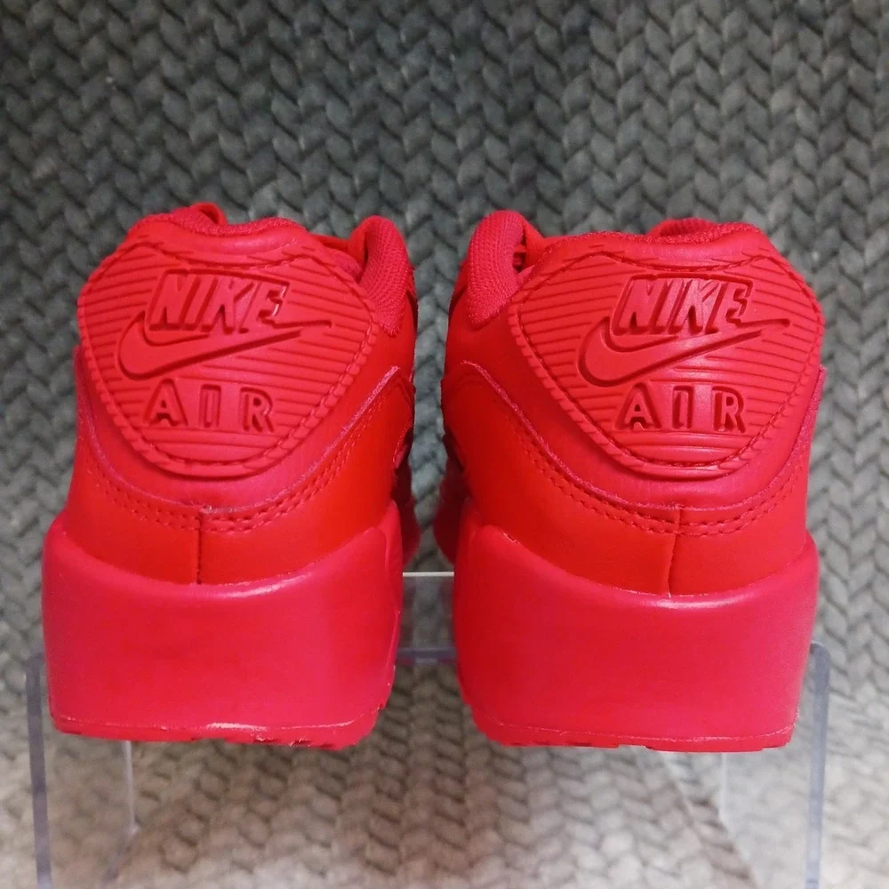 Nike Air Max 90 Leather GS University Red Sneakers Shoes Size 6Y Women's 7.5